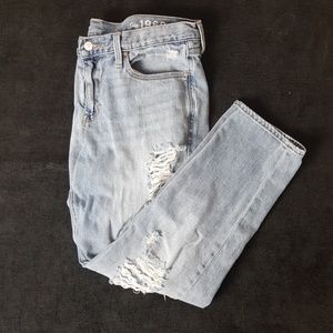 GAP faded distressed Sexy Boyfriend Fit Denim Jean